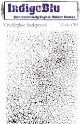 Crackleglaze Background A6 Red Rubber Stamp